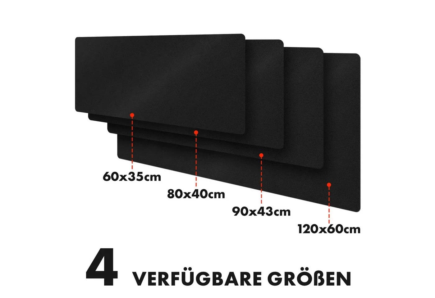 Floordirekt Schreibtischunterlage Nero Schwarz Kunstleder - Bild 4