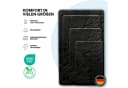 Floordirekt Badematte Maris Flauschiger Badteppich Blattstruktur Rutschfest Schwarz Bild 3
