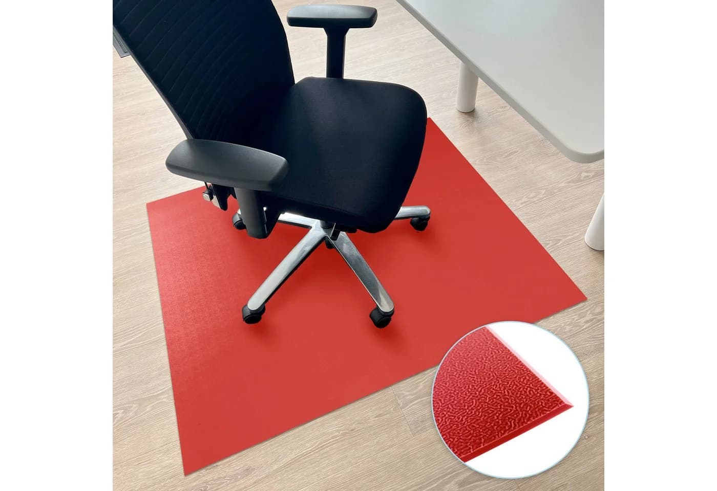 Floordirekt Bodenschutzmatte Kleopatra Rot mit 45-Grad-Kante