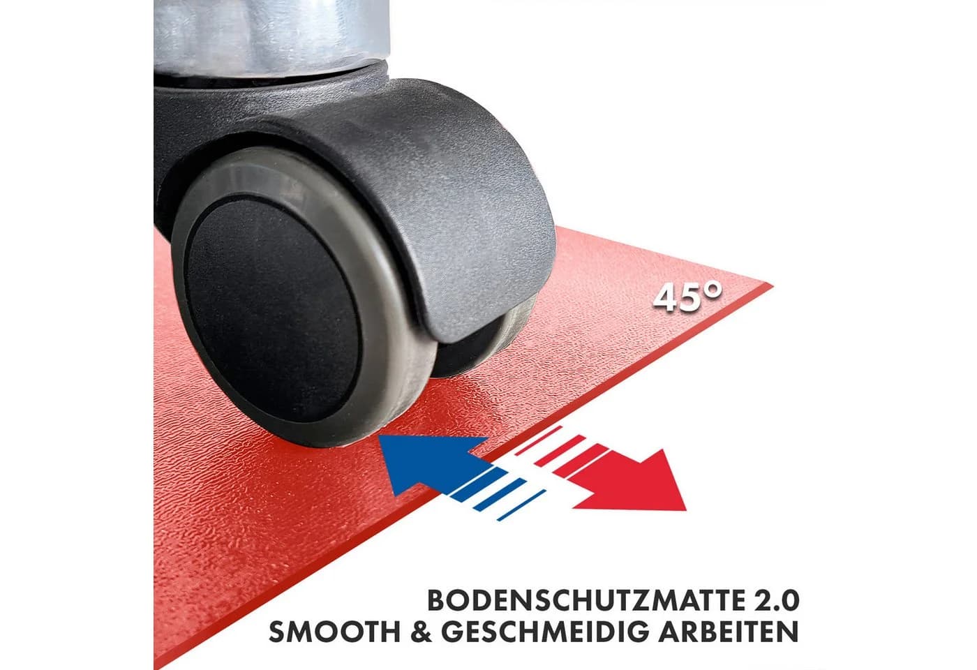 Floordirekt Bodenschutzmatte Kleopatra Rot mit 45-Grad-Kante - Bild 5