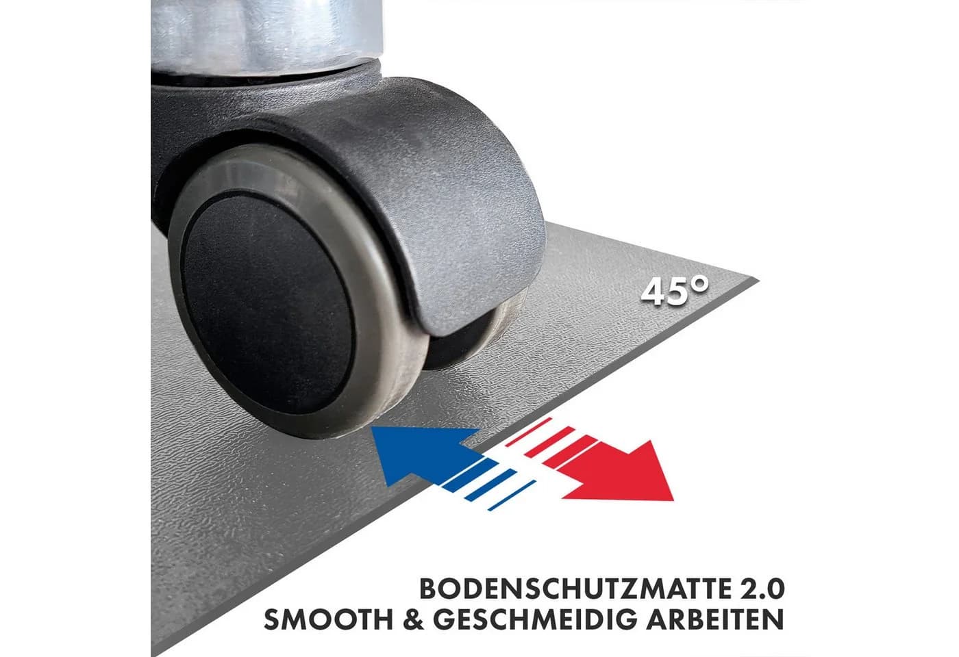 Floordirekt Bodenschutzmatte Kleopatra PVC mit 45-Grad-Kante Grau - Bild 5