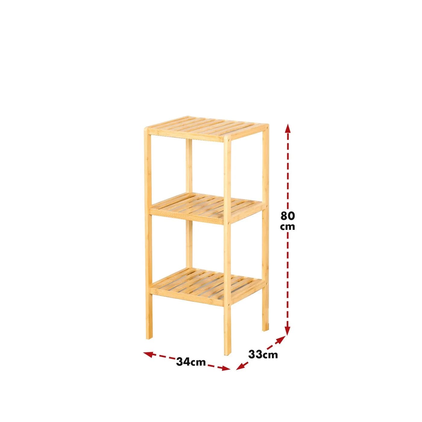 Floordirekt Bambus Standregal Lowa Schmal Elegant