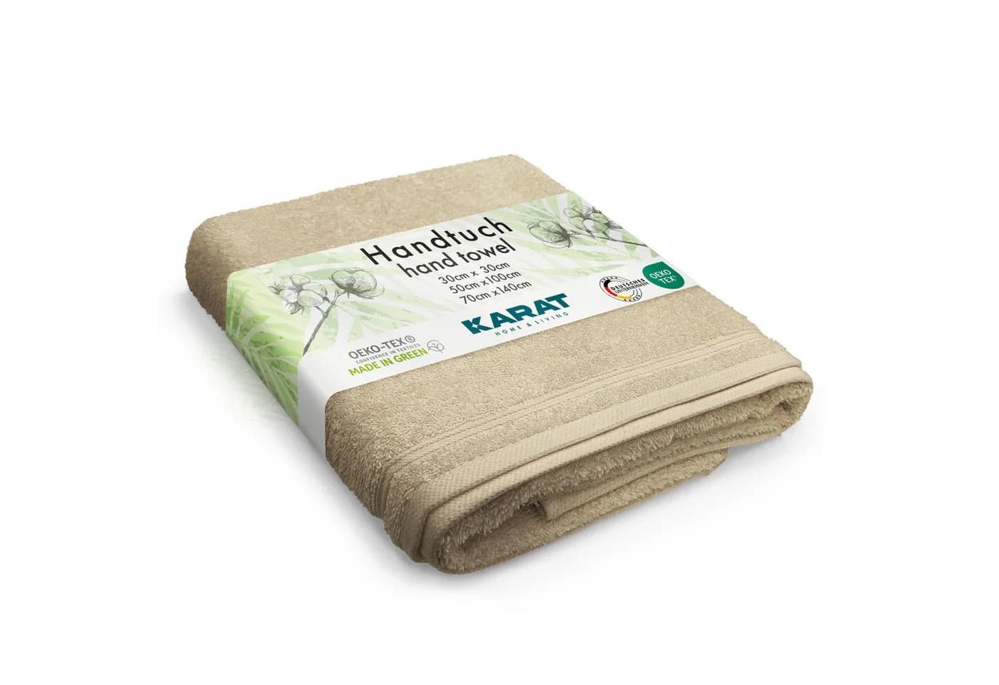 Karat Handtuch Bay Beige 100% Baumwolle Oeko-Tex - Bild 2