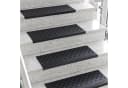 Floordirekt Stufenmatte Diamond 5er Set Schwarz Gummi Antirutsch Bild 1