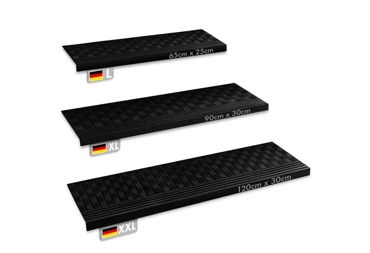 Floordirekt Stufenmatte Diamond 5er Set Schwarz Gummi Antirutsch - Bild 2
