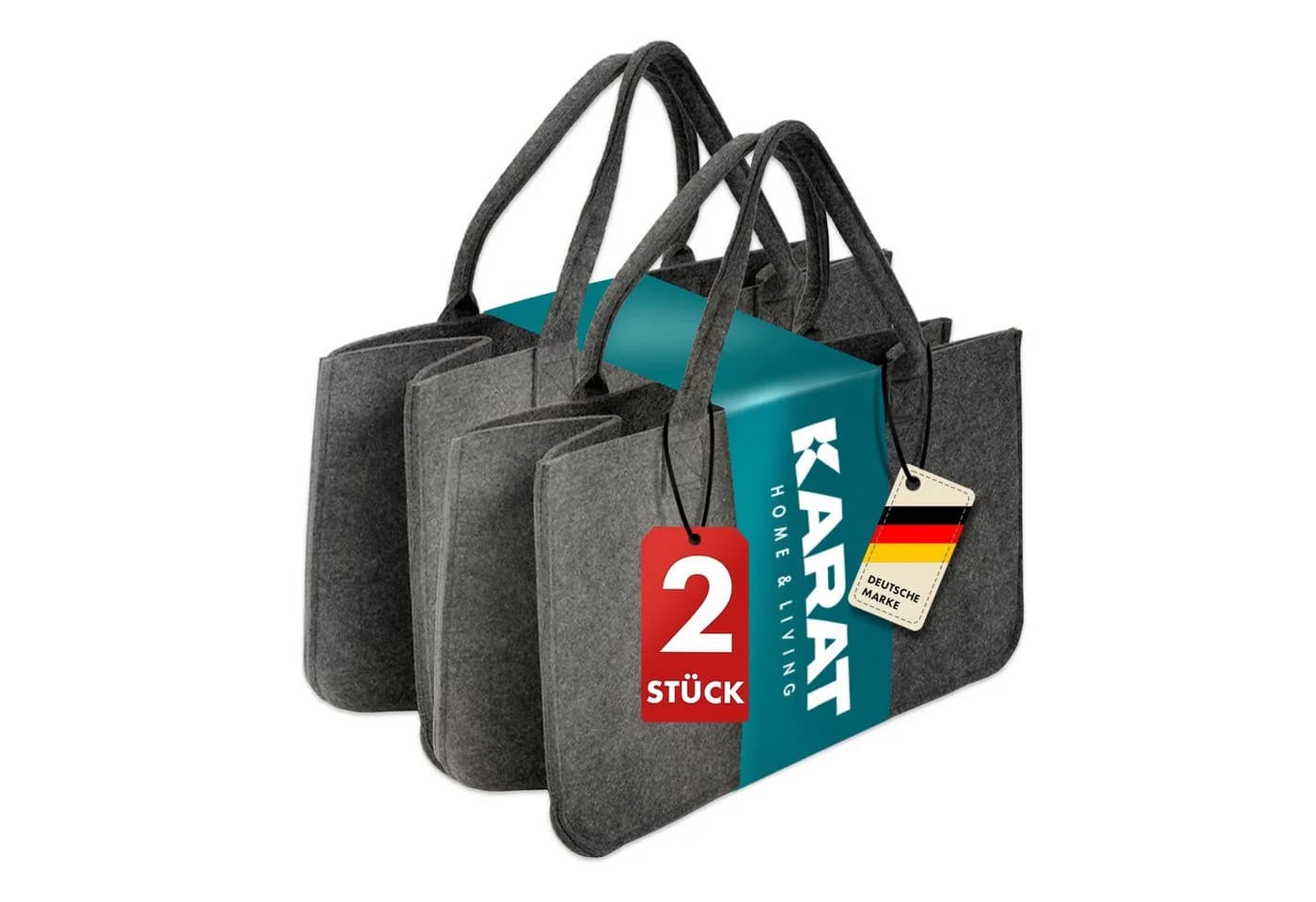 Karat Allzweckkorb Conny Filztasche 2er Set Faltbar - Bild 2