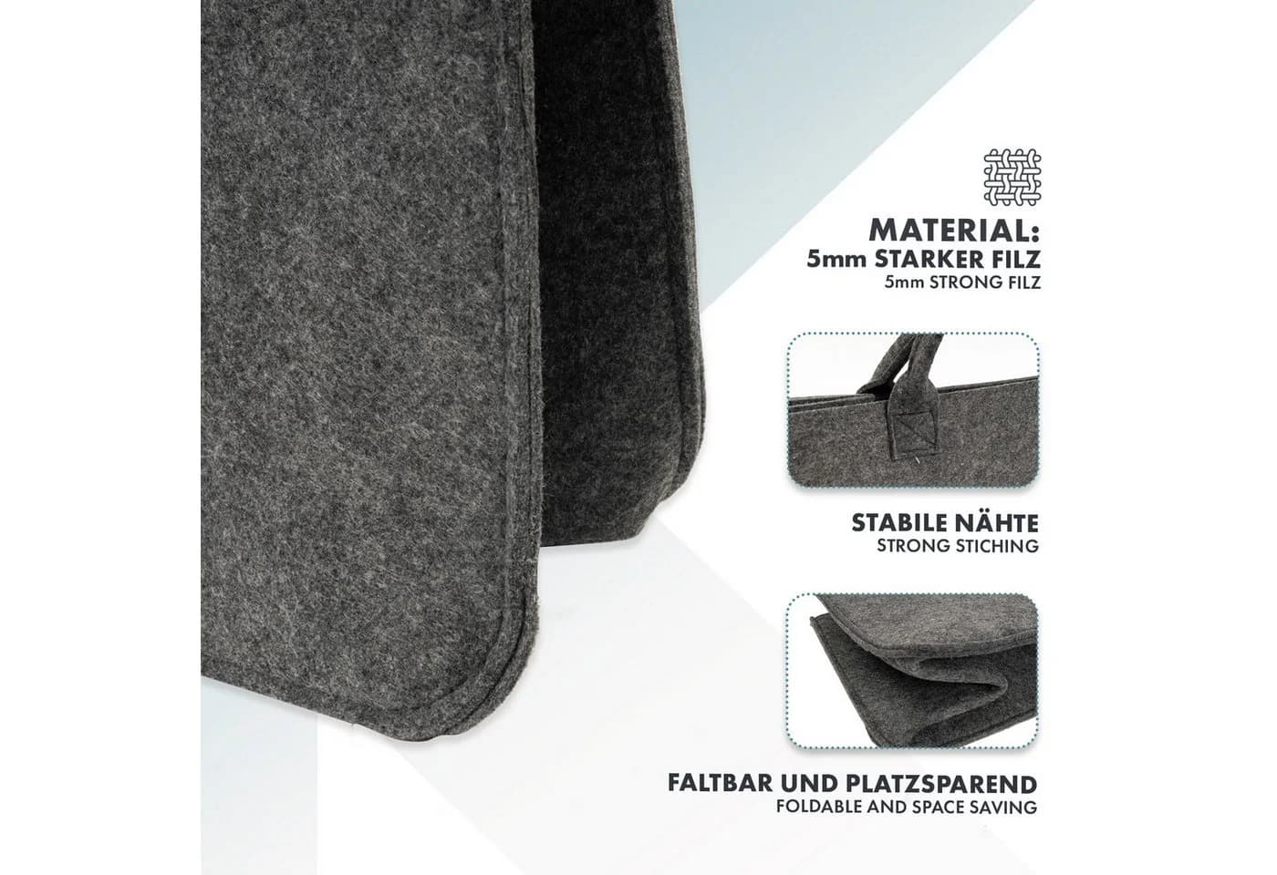 Karat Allzweckkorb Conny Filztasche 2er Set Faltbar - Bild 3