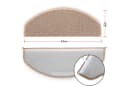Floordirekt Stufenmatte London Pro Halbrund Beige Rutschhemmend Bild 1
