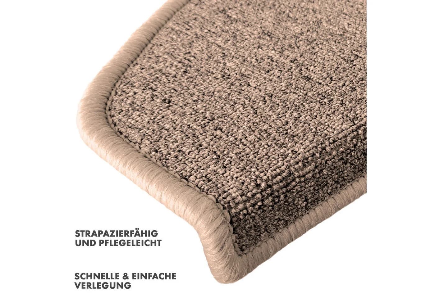 Floordirekt Stufenmatte London Pro Halbrund Beige Rutschhemmend - Bild 4