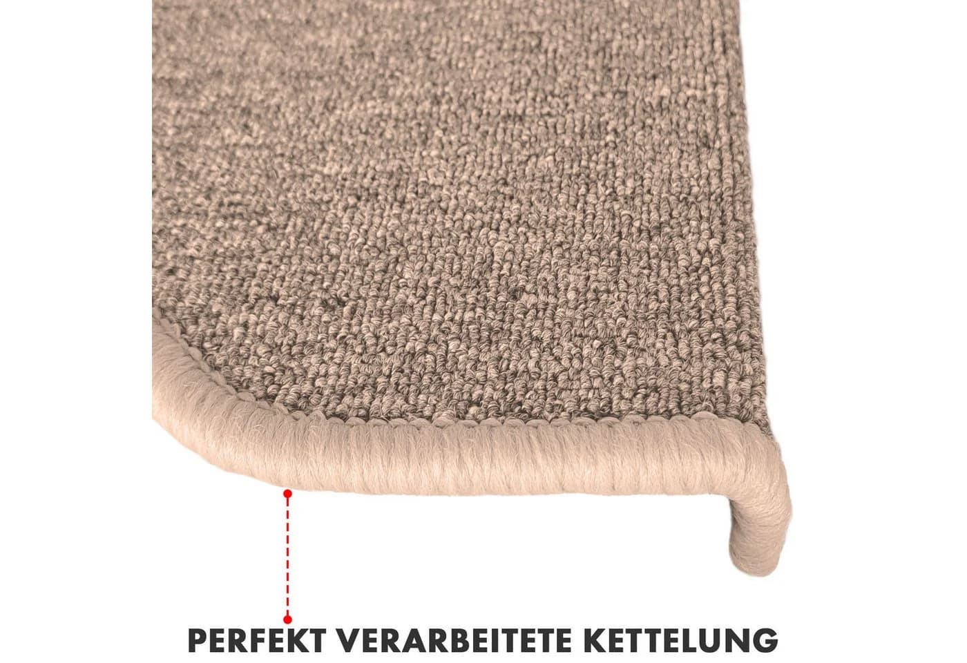 Floordirekt Stufenmatte London Pro Halbrund Beige Rutschhemmend - Bild 5