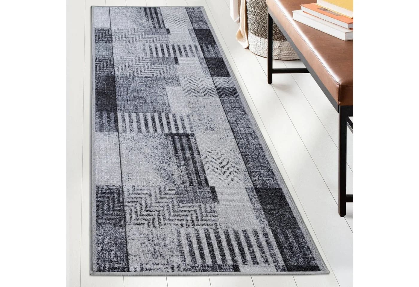 Floordirekt Läufer Teppich Cordoba Grau Polyamid Maßanfertigung - Bild 5