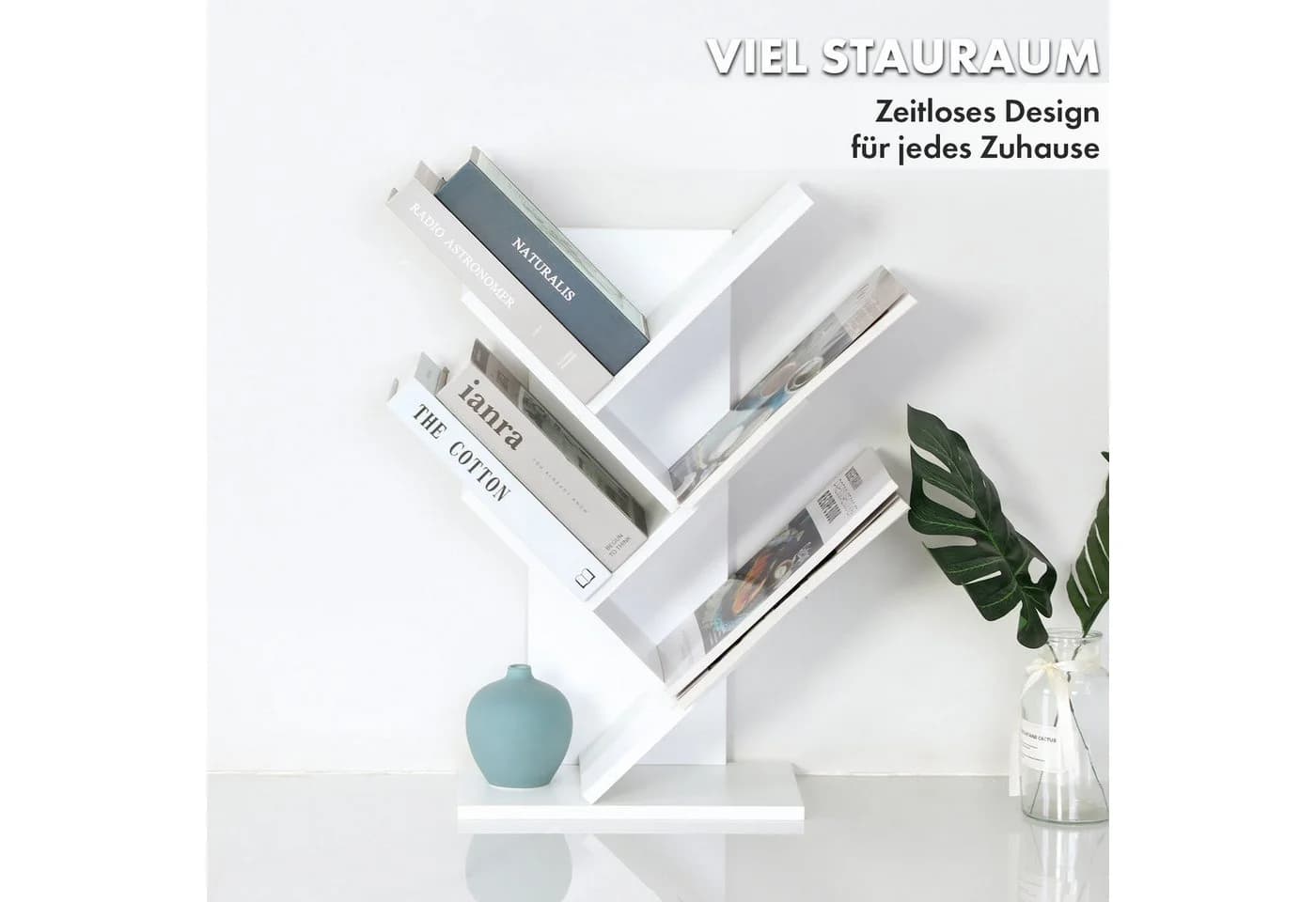 Floordirekt Bücherregal Louisiana Baumförmiges Standregal Weiß - Bild 4