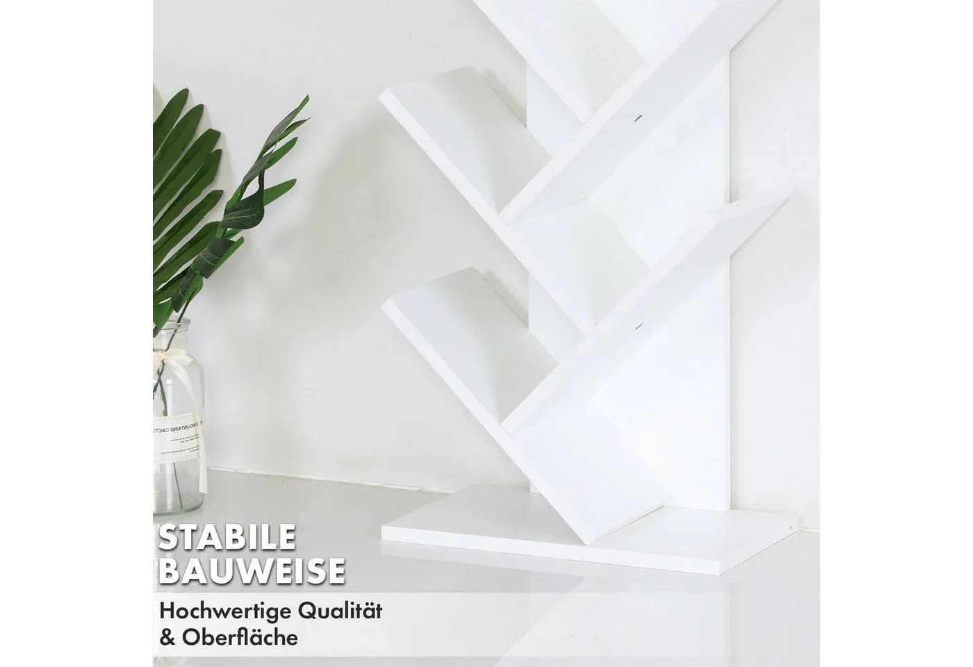 Floordirekt Bücherregal Louisiana Baumförmiges Standregal Weiß - Bild 5