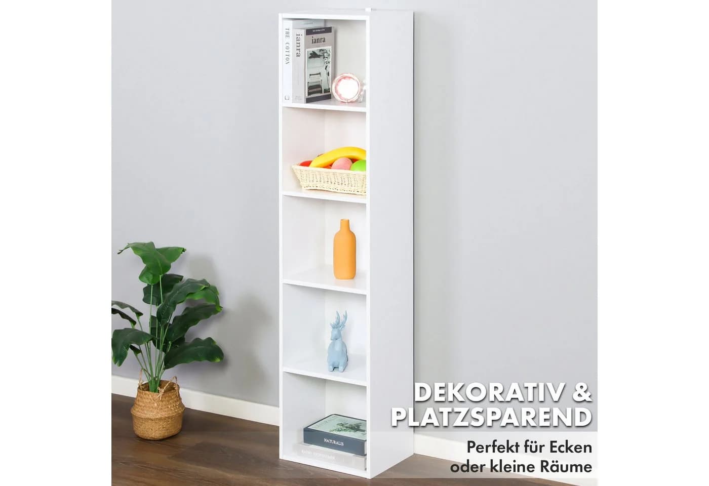 Floordirekt Bücherregal Alaska Weiß Modernes Standregal - Bild 3