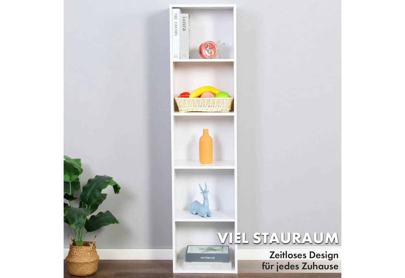 Floordirekt Bücherregal Alaska Weiß Modernes Standregal - Bild 4