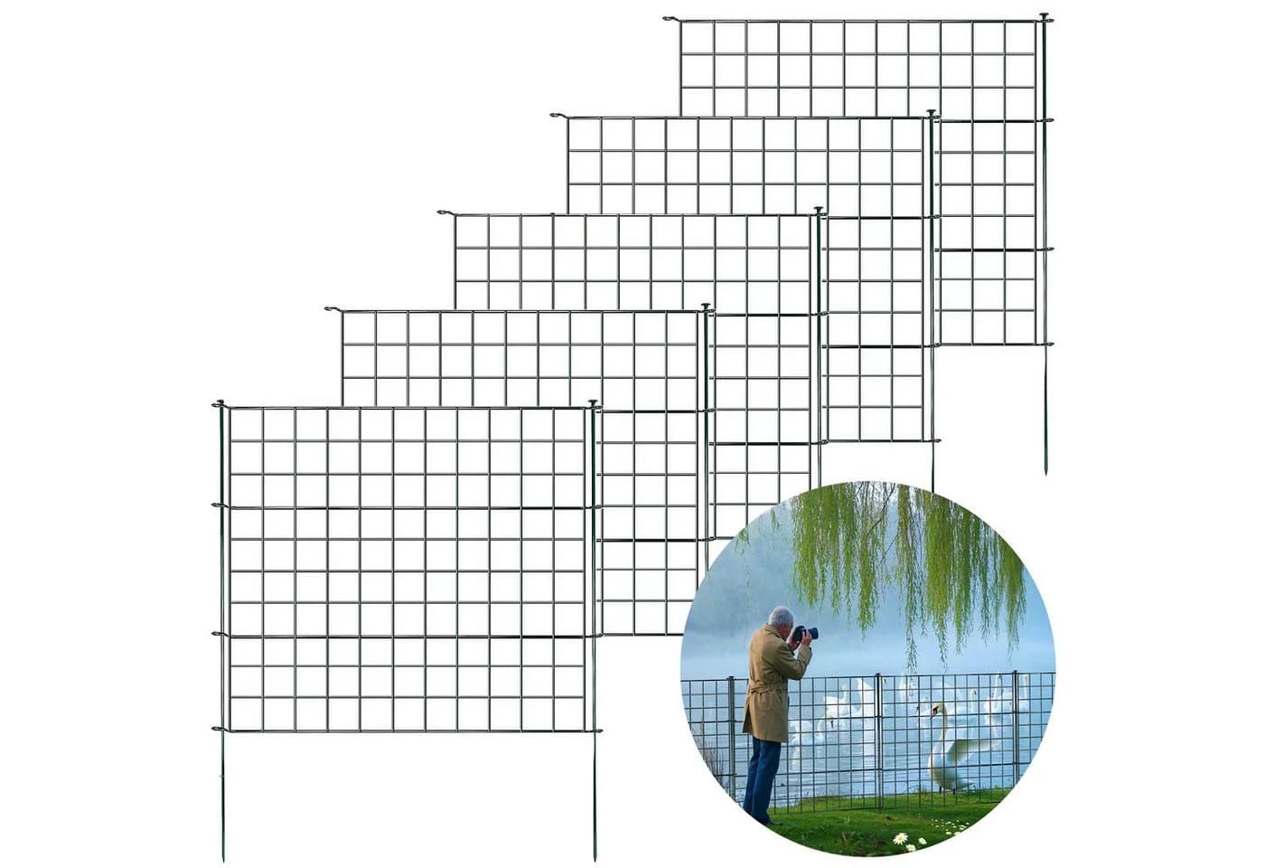 Floordirekt Teichzaun Pablo Metall-Steckzaun-Set - Bild 2