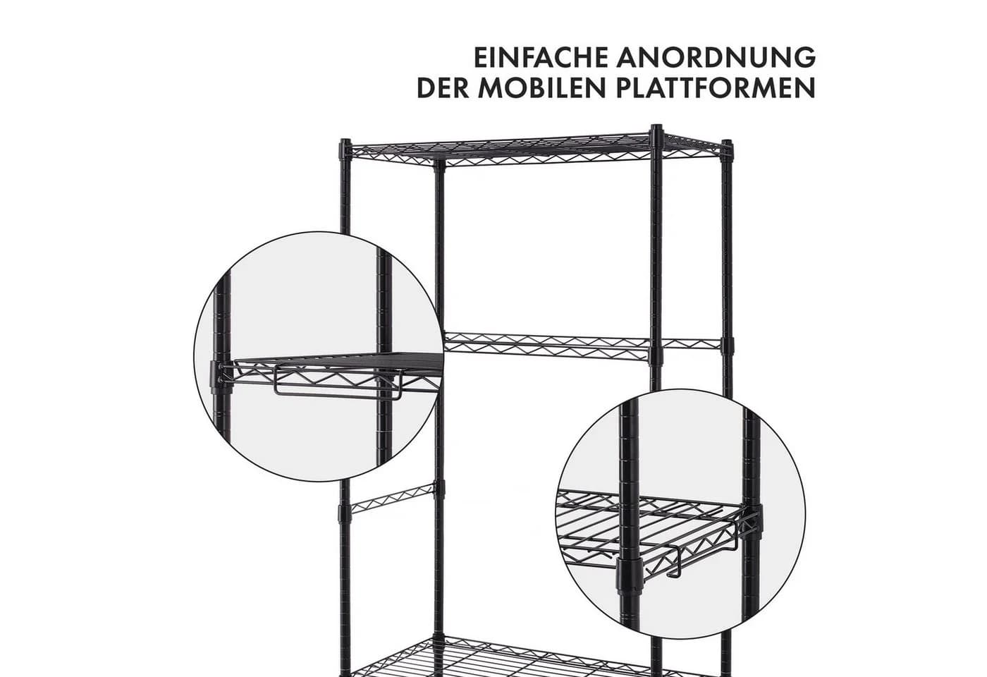 Floordirekt Regal Taranaki Schwarz Gitterregal werkzeuglos - Bild 5