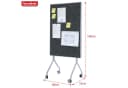 Floordirekt Memoboard Giant Mobile Präsentationstafel Schwarz Bild 1