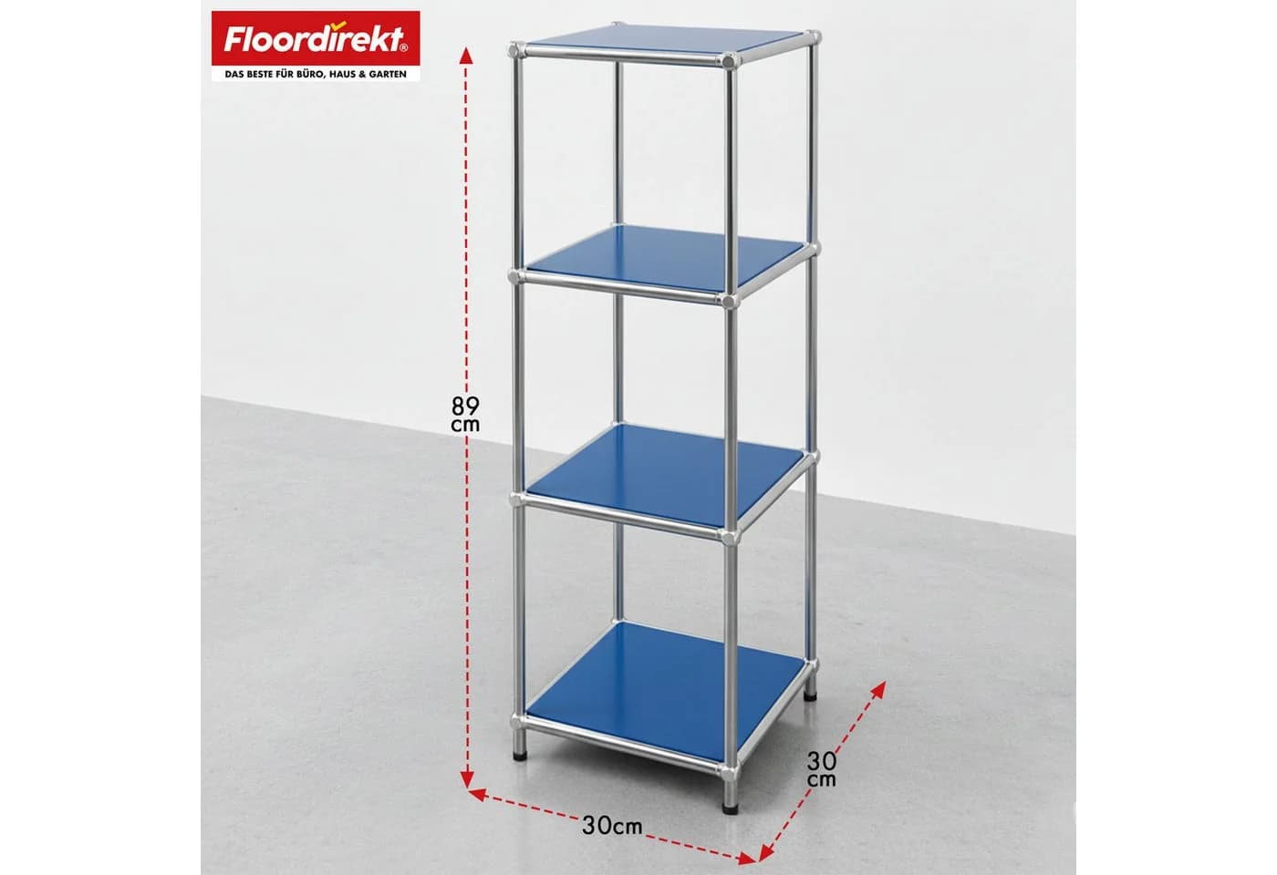 Floordirekt Standregal Concept Epure MK-005 Metallregal Silber/Grau/Gold