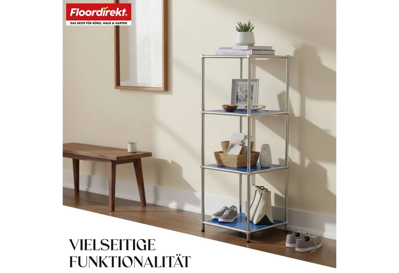 Floordirekt Standregal Concept Epure MK-005 Metallregal Silber/Grau/Gold - Bild 5