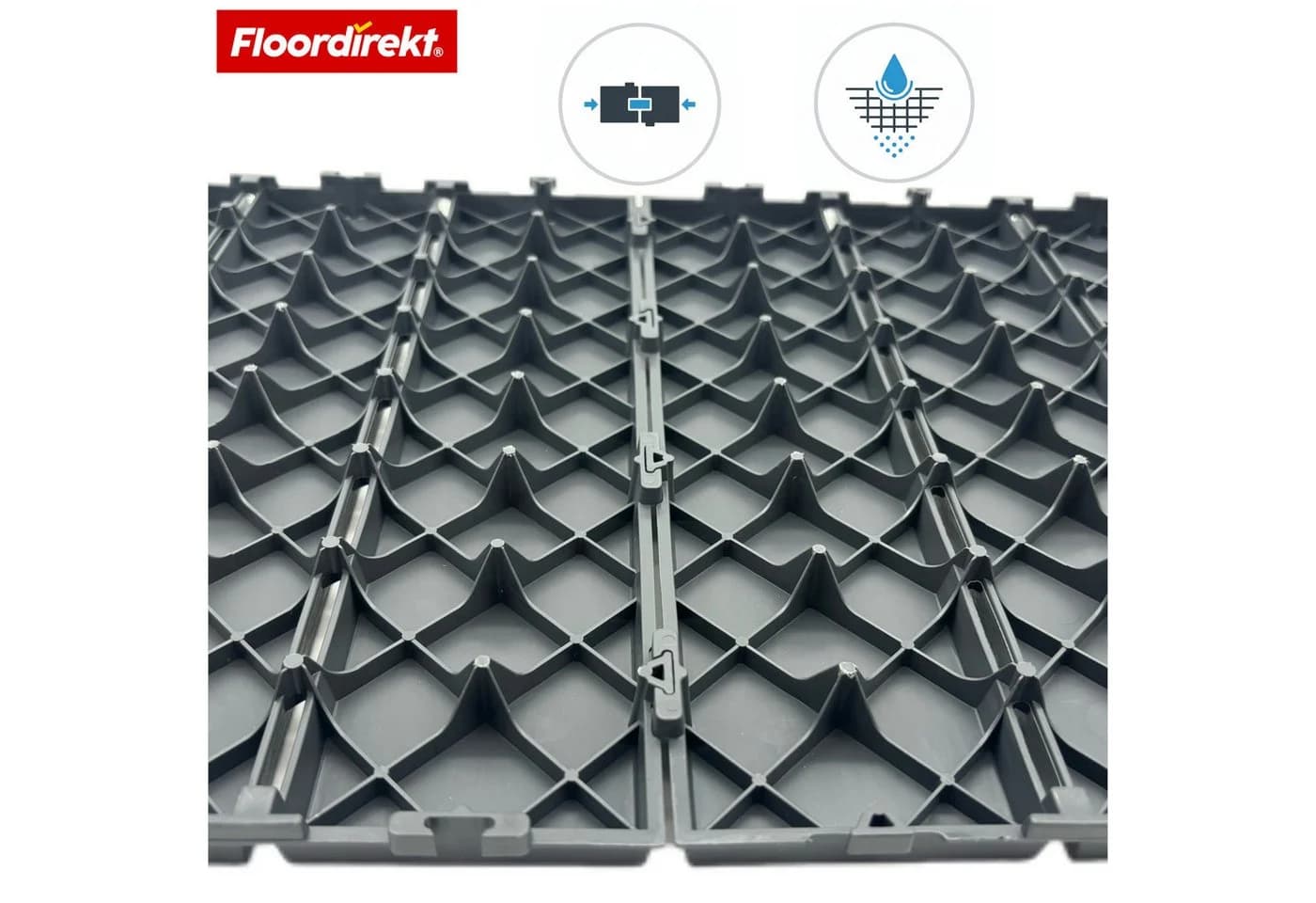 Floordirekt Terrassendielen Klickfliesen Elyse 30x30 cm Grau Polypropylen - Bild 5
