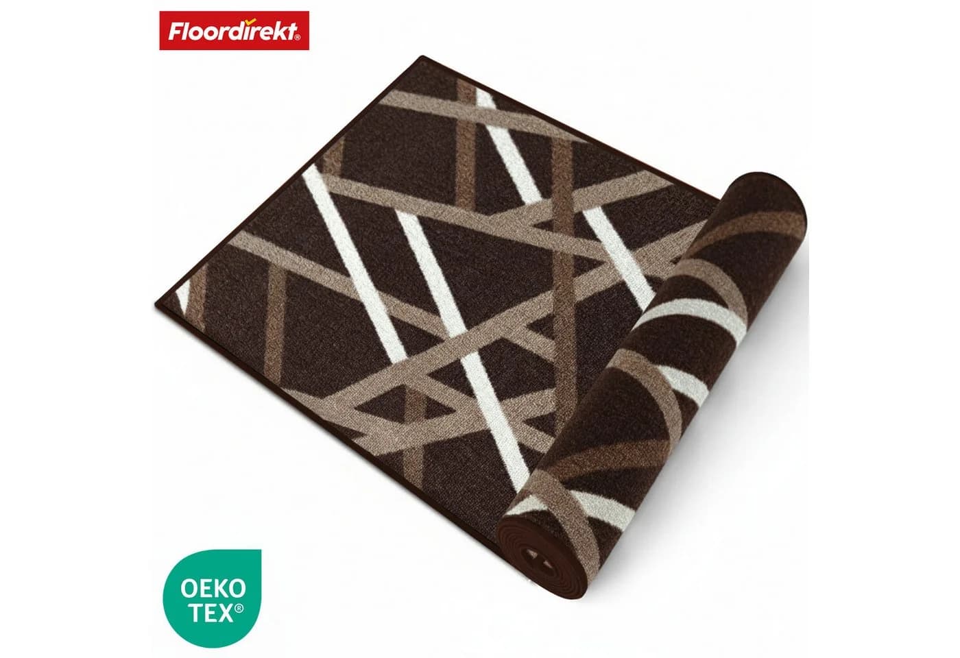 Floordirekt Läufer Printed Streifen-Design Braun - Bild 5