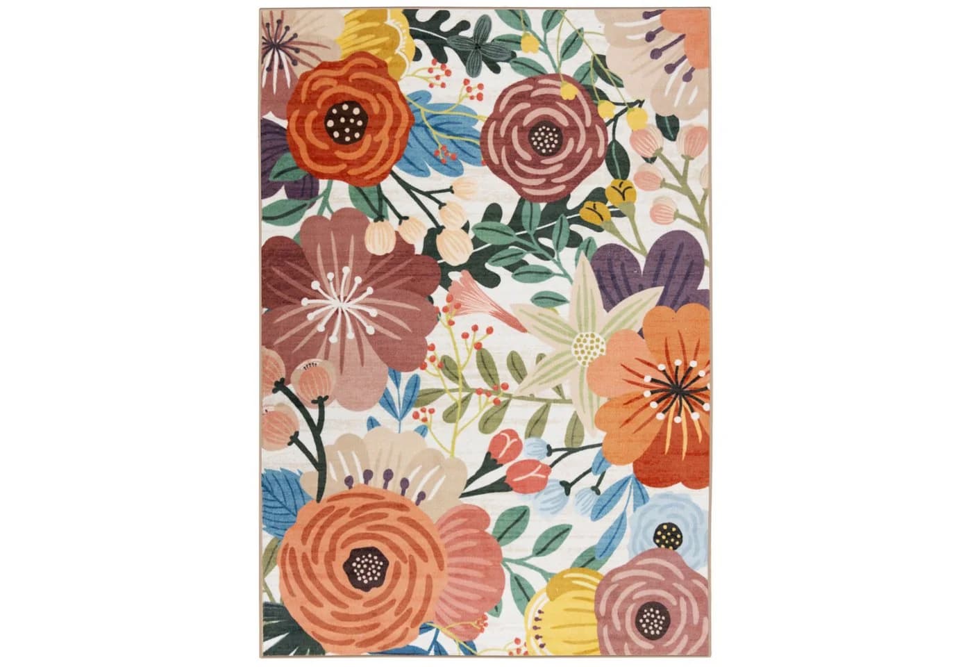 Floordirekt Teppich Fleur Blumenmuster Polyamid rutschfest bunt - Bild 2