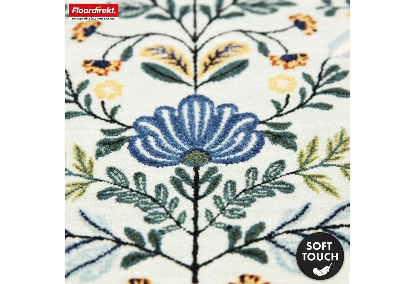Floordirekt Teppich Cascada Blumenmuster Bunt Polyamid