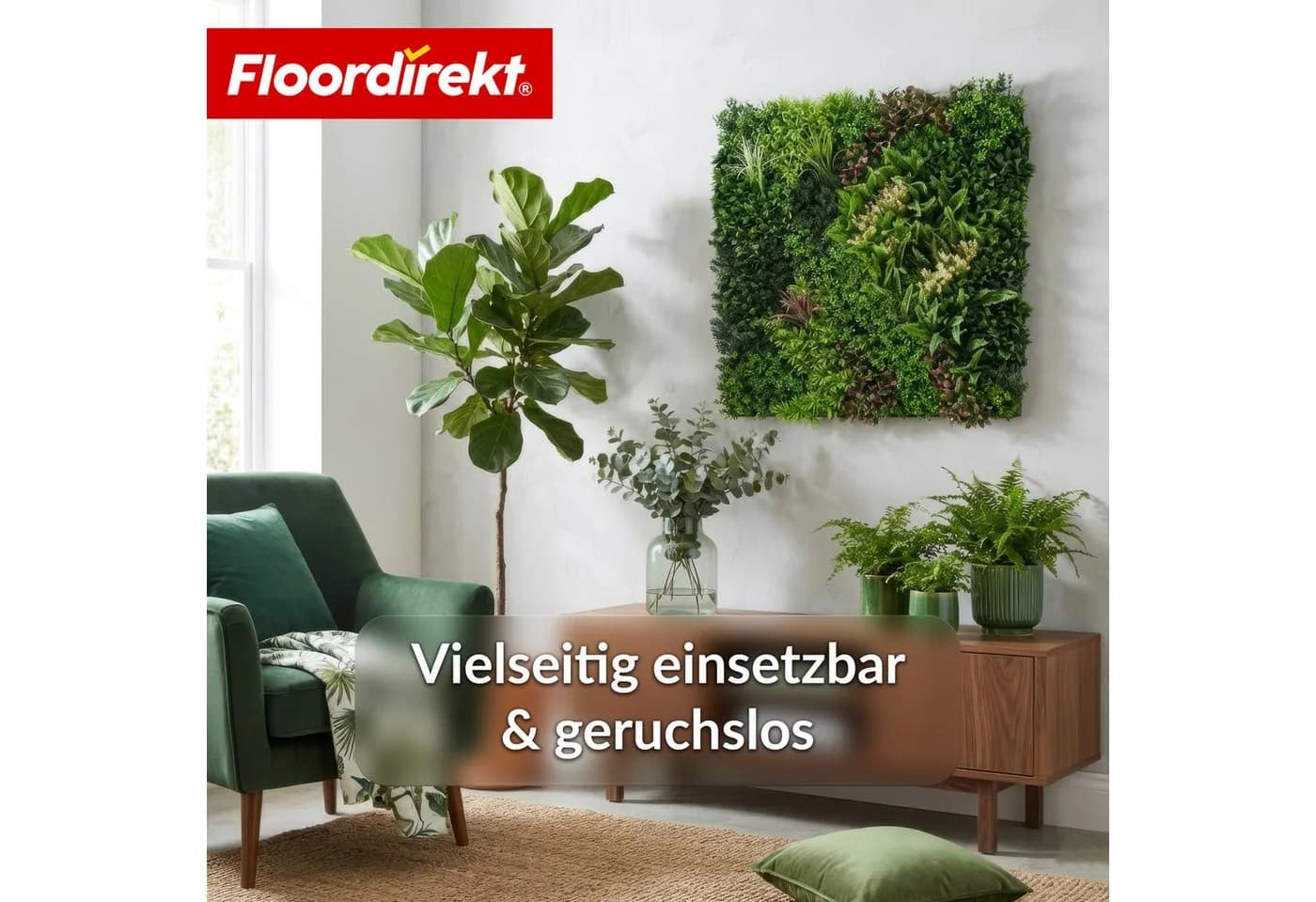 Floordirekt Pflanzenwand Hera 100x100 cm Kunstpflanzen - Bild 5