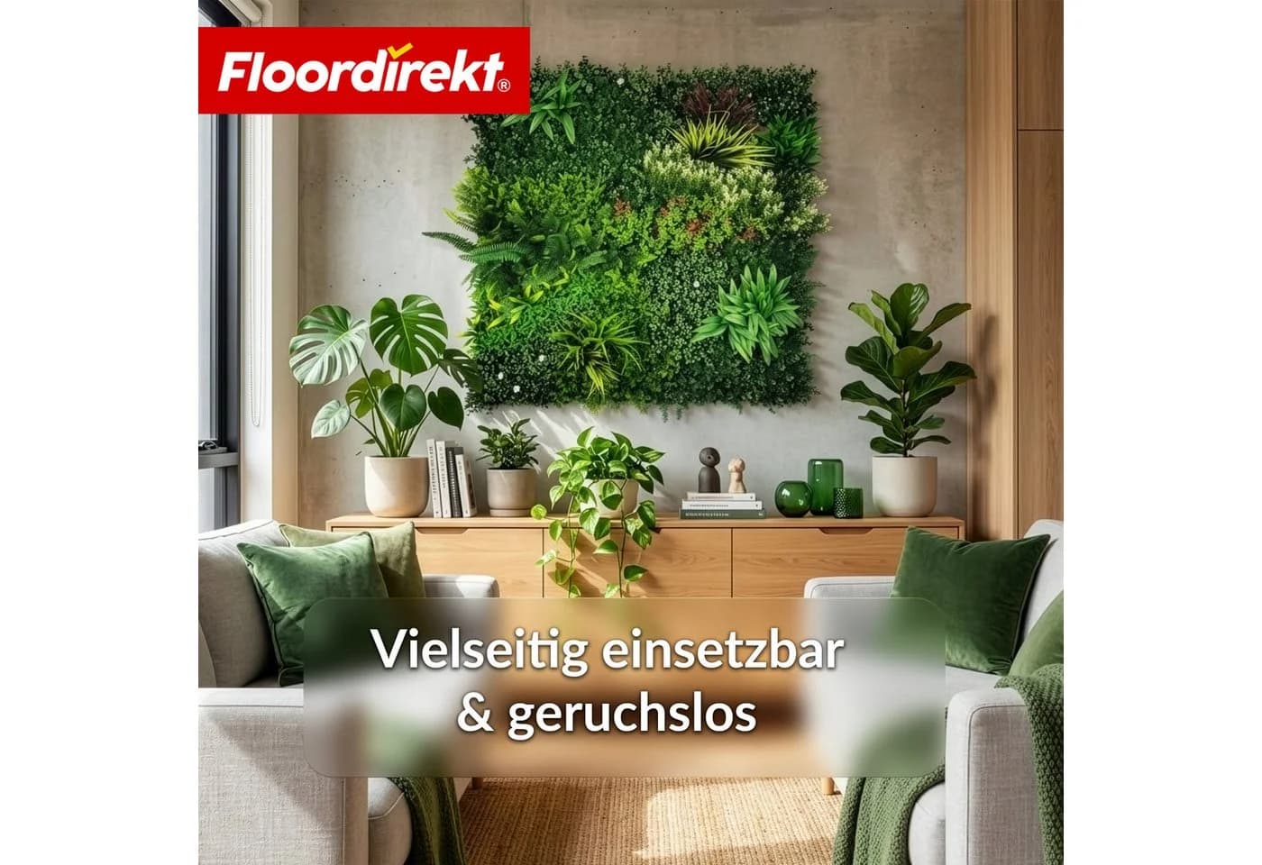 Floordirekt Pflanzenwand Meadow Kunstpflanzen Wanddeko - Bild 5