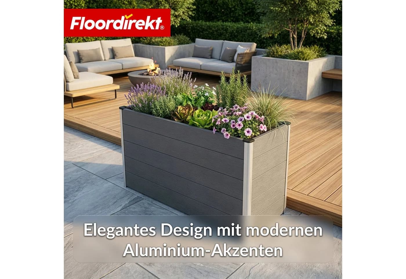 Floordirekt Hochbeet Kasos Anthrazit - Bild 5