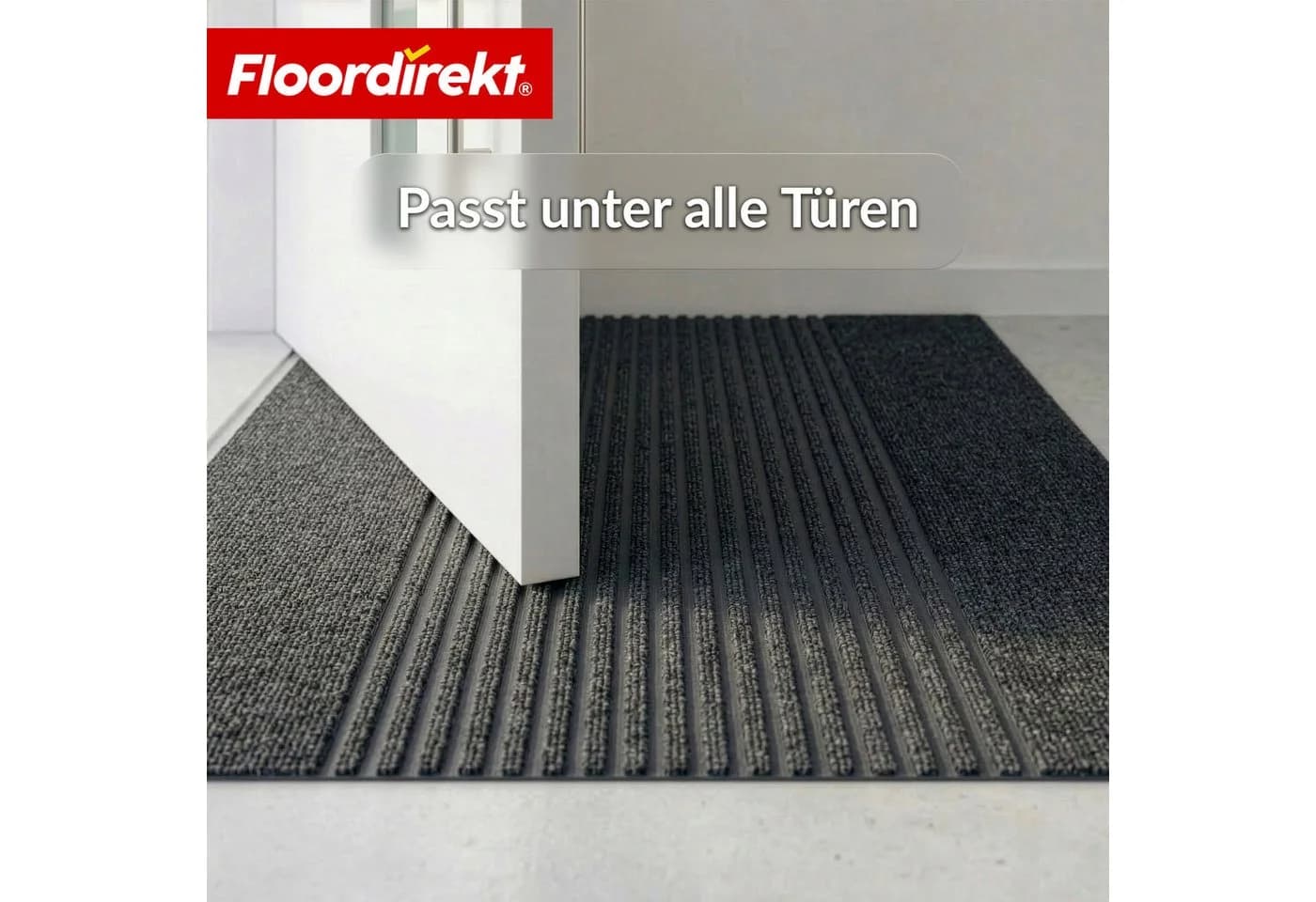 Floordirekt Schmutzfangmatte Circa Anthrazit Streifen waschbar rutschfest - Bild 3