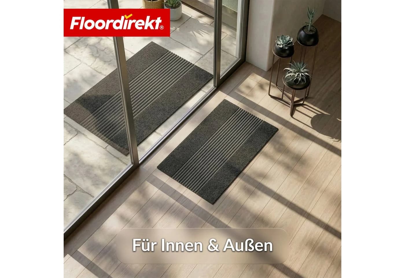 Floordirekt Schmutzfangmatte Circa Anthrazit Streifen waschbar rutschfest - Bild 4