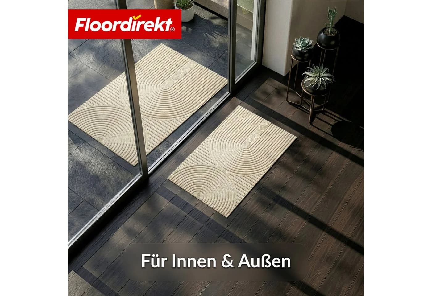 Floordirekt Schmutzfangmatte Circa Beige Waschbar Rutschfest - Bild 4