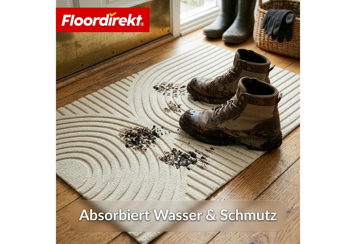 Floordirekt Schmutzfangmatte Circa Beige Waschbar Rutschfest - Bild 5