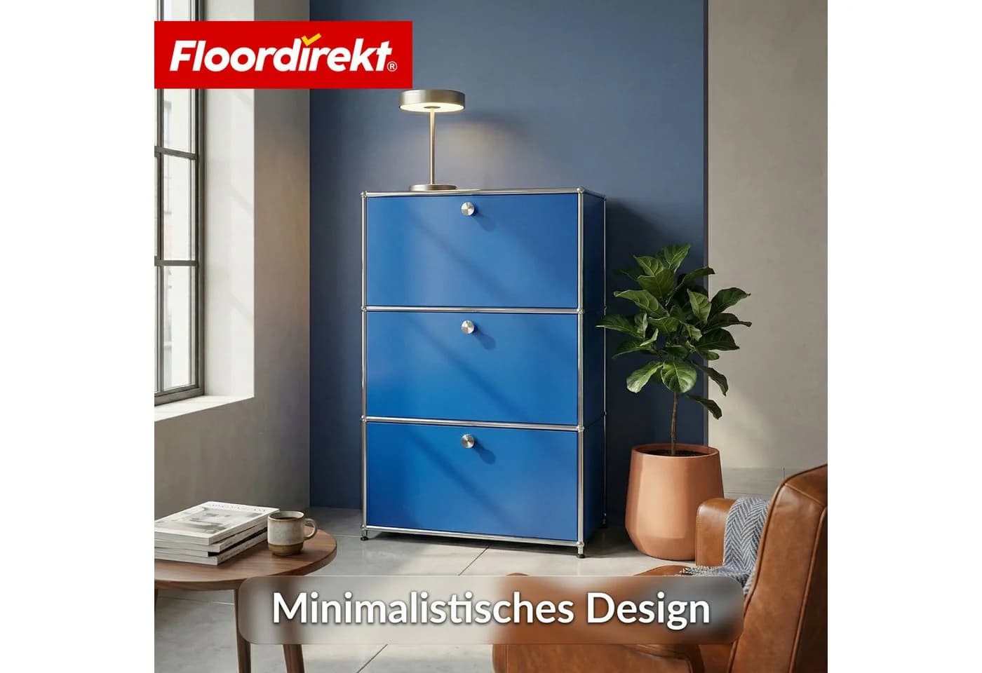 Floordirekt Sideboard Concept Epure MK-129 Metallschrank Blau - Bild 3