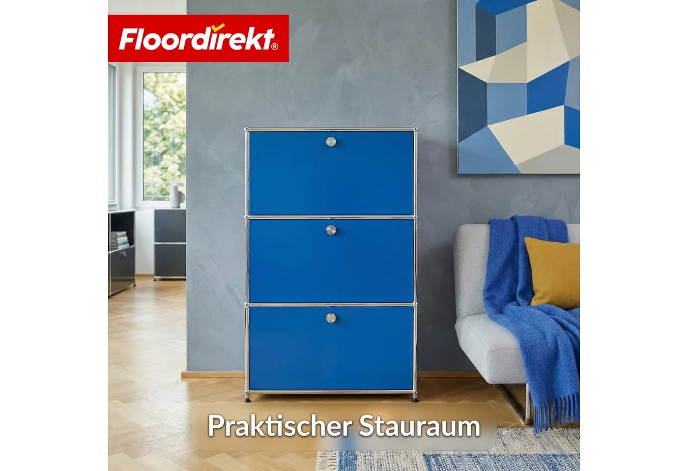 Floordirekt Sideboard Concept Epure MK-129 Metallschrank Blau - Bild 5