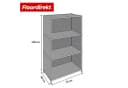 Floordirekt Bücherregal Metall Grau 4 Ablagen Bild 1