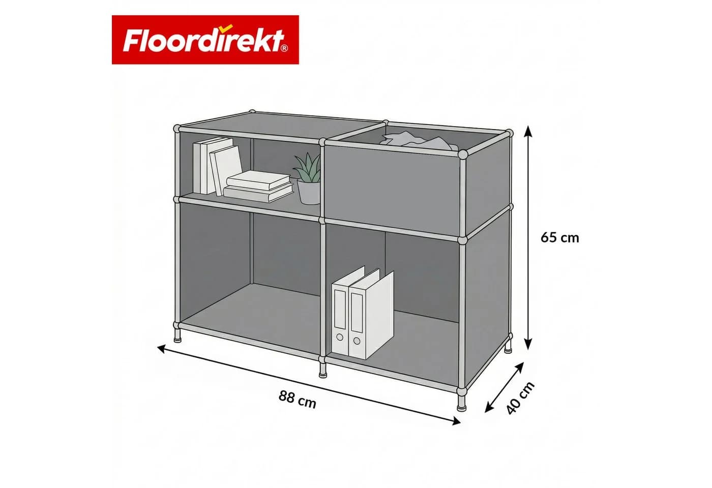Floordirekt Sideboard Metall Concept Epure MK-030 Grau