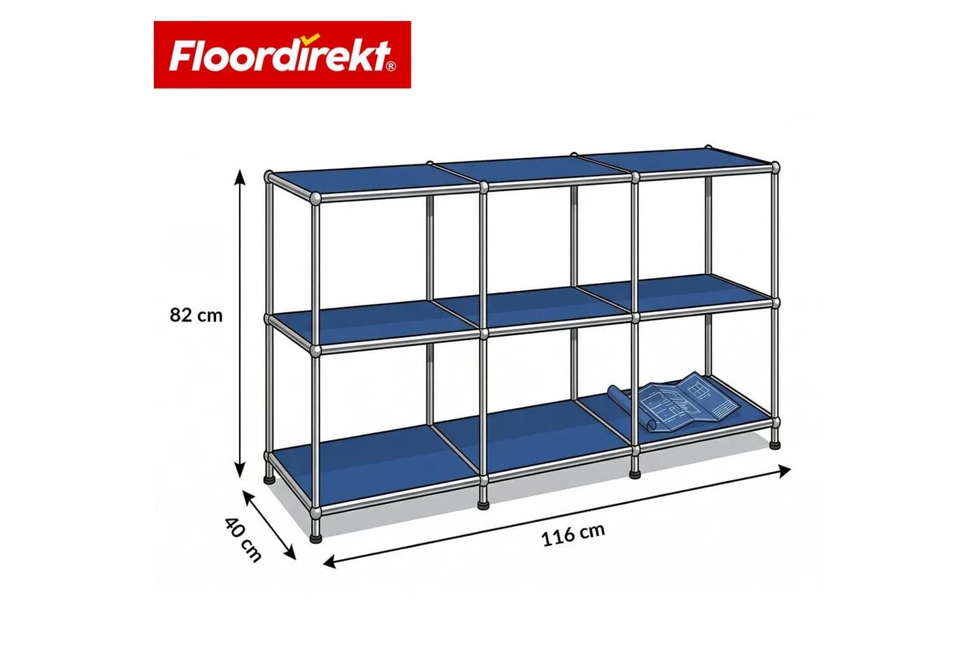 Floordirekt Sideboard Metall Concept Epure MK-018 Blau