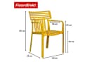 Floordirekt Gartenstuhl Terrano Stapelbar Gelb Kunststoff Bild 1