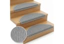 Floordirekt Stufenmatte Monaco Grau Halbrund Rutschhemmend Bild 2