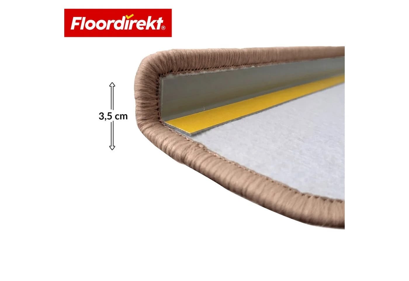 Floordirekt Treppenmatte Monaco Halbrund Polypropylen Rutschhemmend - Bild 4