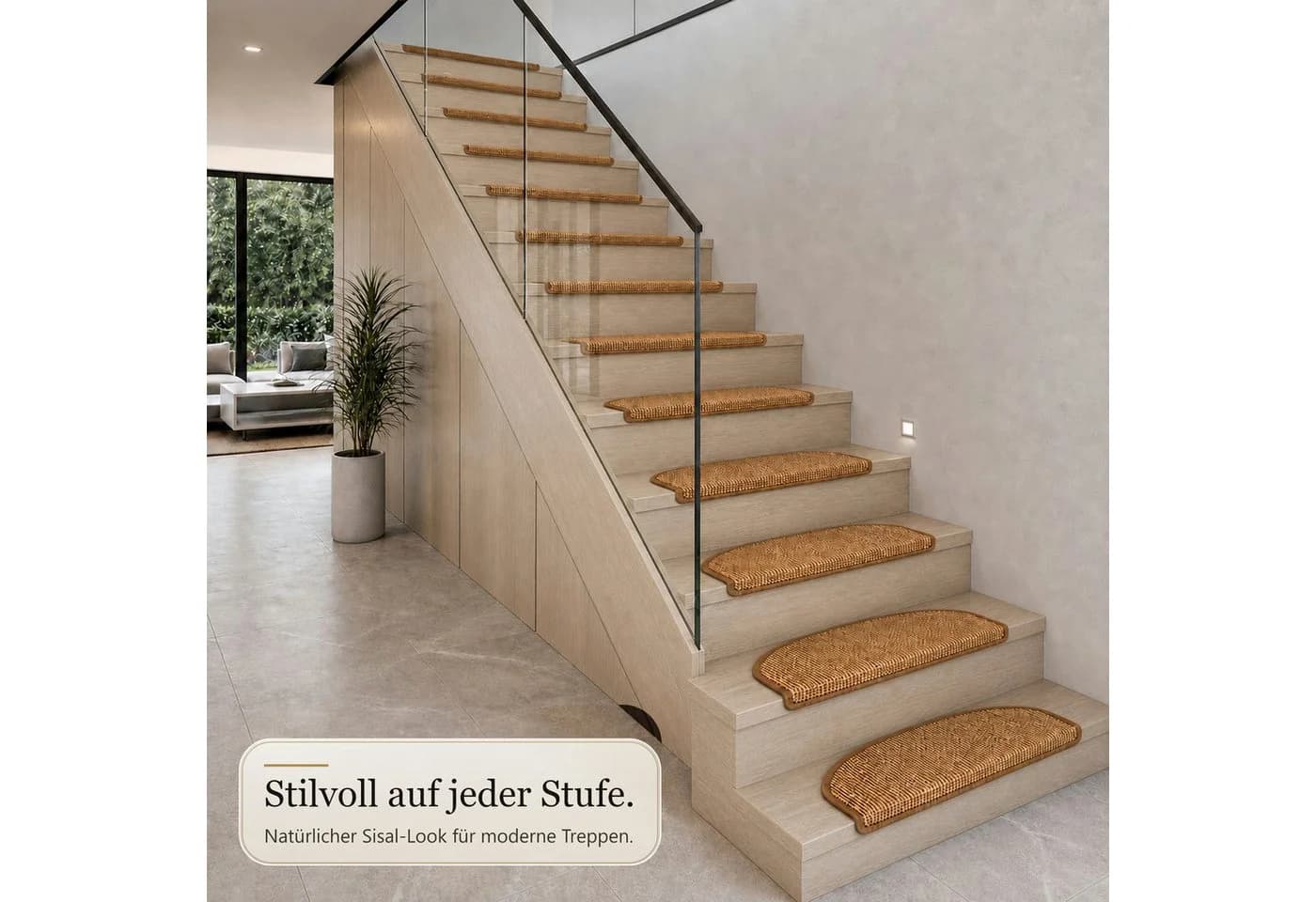 Floordirekt Stufenmatte Goa 100% Sisal mit Winkelprofil - Bild 4