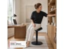Floordirekt Ergonomischer Sitzhocker Elio höhenverstellbar Schwarz Bild 1