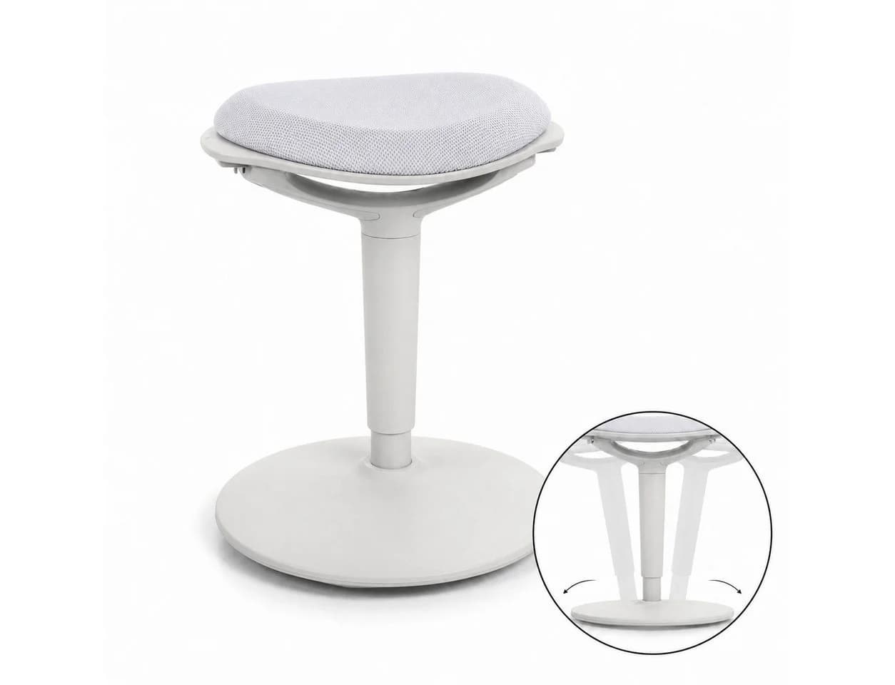 Floordirekt Ergonomischer Sitzhocker Elio höhenverstellbar Grau - Bild 2