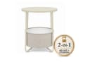 Floordirekt Beistelltisch Luca rund mit Stoffkorb Stauraum 45 cm Bild 5