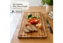 Floordirekt Schneidebrett Maison Teak Edge Grain massives Teakholz mit Saftrille Bild 5