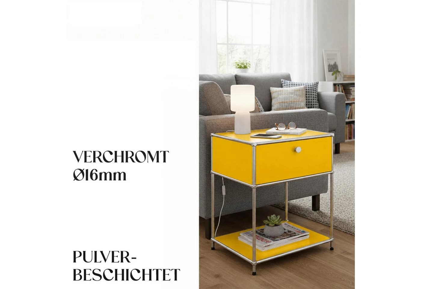 Floordirekt Beistelltisch Concept Epure MK-139 Gelb Metall - Bild 4