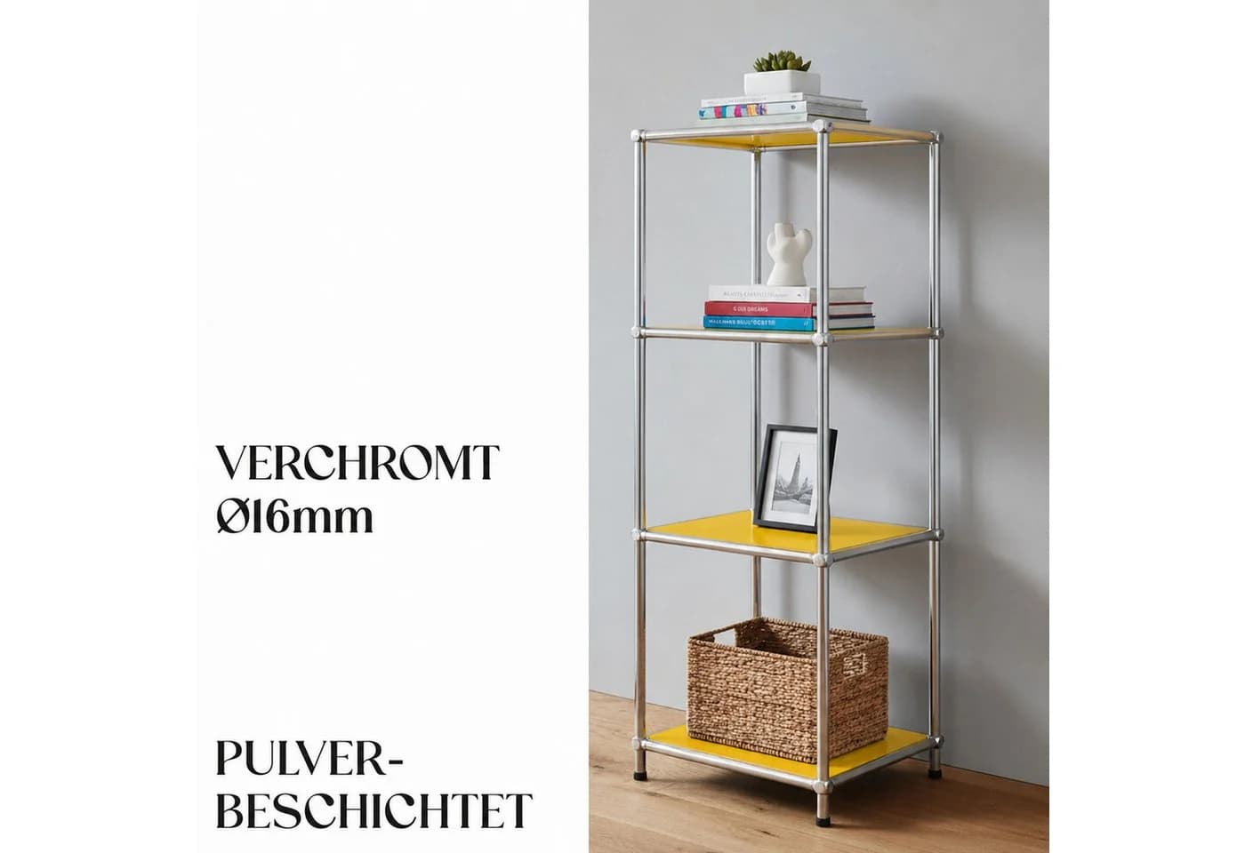 Floordirekt Standregal Concept Epure MK-005 Metallregal Gelb - Bild 4